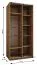 Penderie / armoire à portes coulissantes / 6 compartiments / 245,5 x 110 x 64 cm / 6 étagères / 2 tringles à vêtements / 2 portes coulissantes / Couleur : Blanc / Soft-Close