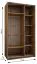 Penderie / Armoire à portes coulissantes / 245,5 x 130 x 64 cm / Soft-Close / 6 compartiments / 2 tringles à vêtements / Couleur : Blanc / 2 portes coulissantes / Miroir
