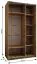 Armoire / Armoire à portes coulissantes | 245,5 x 140 x 64 cm | 2 portes coulissantes | 6 compartiments | 2 tringles à vêtements | Fermeture en douceur | Miroir | Couleur : noir