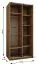 Penderie / Armoire à portes coulissantes / Couleur : cachemire / Fermeture en douceur / 245,5 x 110 x 64 cm / Miroir / 6 compartiments / 2 tringles à vêtements / 2 portes coulissantes