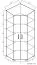 Unité d'angle Garut 34, couleur : Chêne de Sonoma - Dimensions : 194 x 85 x 85 cm (H x L x P)