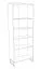 Armoire avec miroir Albondon 15, Couleur : Chêne / Blanc brillant - Dimensions : 188 x 71 x 35 cm (h x l x p)