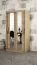 120 cm de large Armoire à portes coulissantes avec 5 casiers et 2 portes | Couleur: Chêne Sonoma | Laminée Abbildung