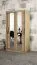 100 cm de large Armoire à portes coulissantes avec 5 casiers et 2 portes | Couleur : Chêne Sonoma | Laminée Abbildung