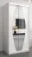 100 cm de large Armoire à portes coulissantes avec 2 portes | 5 casiers | 2 tringles à vêtements | Couleur : Blanc Abbildung