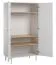 Armoire à portes battantes / armoire Airin 04, couleur : blanc - Dimensions : 188 x 100 x 55 cm (H x L x P)