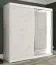 Armoire au design moderne Etna 92, Couleur : Blanc mat / Marbre blanc - Dimensions : 200 x 200 x 62 cm (h x l x p), avec 10 compartiments