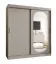 Armoire penderie Moldoveanu 16 | 1,8 m large | Finition cachemire | Porte miroir ovale | 10 compartiments | 2 tringles