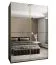 Penderie / Armoire à portes coulissantes / 11 compartiments / Soft-Close / Miroir / 2 tringles à vêtements / 245,5 x 180 x 64 cm / 2 portes coulissantes / Couleur : Noir