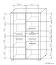 Armoire Aitape 01 | Sonoma chêne foncé / clair | 145 x 92 x 40 cm | Design moderne & grand espace de rangement