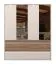 Chambre complète Papauta 6 pièces | Cachemire & Chêne foncé | Design moderne | LED & miroir