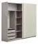 Armoire à portes coulissantes Sabadell 11 | Chêne & Beige haute brillance | 222 x 229 x 64 cm | Rangement optimisé