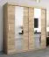 Armoire à portes coulissantes Polos 05 avec miroir | Chêne Sonoma | 200 x 200 x 62 cm
