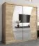 200 cm de large Armoire à portes coulissantes avec 10 casiers et 2 portes | Couleur: Chêne Sonoma | Laminée Abbildung