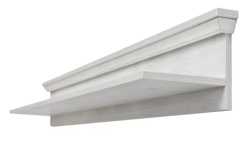 Etagère suspendue / étagère murale Bibaor 06, couleur : blanc chêne - 22 x 167 x 22 cm (h x l x p)