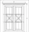 Dessus de vitrine "Kilkis" pin vieux blanc 07 - 121 x 98 x 36 cm (h x l x p)