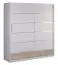 Armoire à portes coulissantes / Armoire Sidonia 08, Couleur : Chêne / Blanc - Dimensions : 220 x 149 x 62 cm (H x L x P)