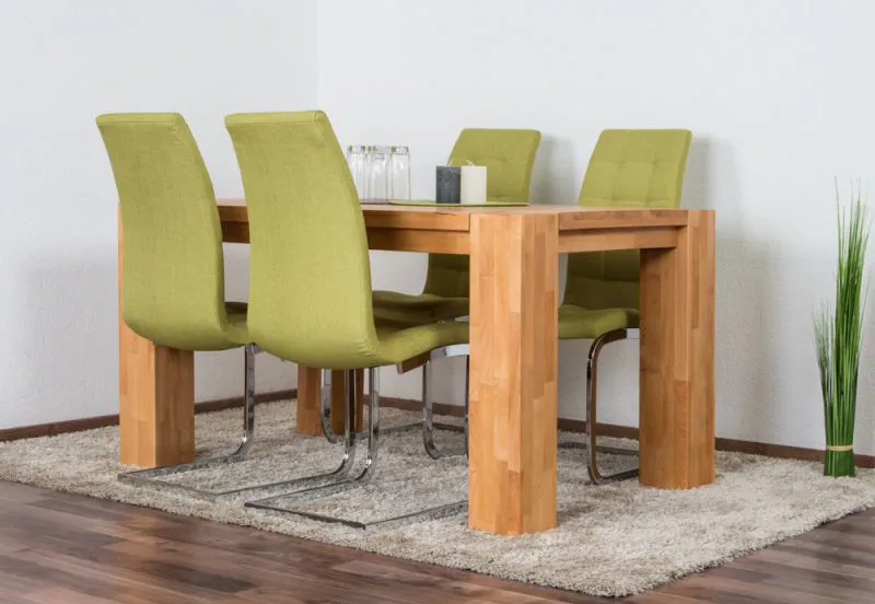 Table à manger Wooden Nature 115 | Kernbuche massif huilé | 140 x 90 cm | Design moderne et robuste