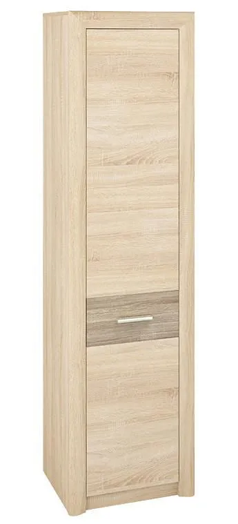 Salon - Armoire étroite, Couleur: Chêne Sonoma clair / Chêne Sonoma Truffe, ouverture de porte à gauche - 199 x 54 x 40 cm (H x L x P) Abbildung