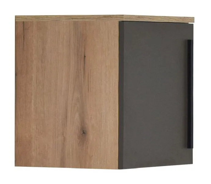 Rehausse pour armoire à portes battantes/ Penderie Burgos 02, Couleur : Chêne / Gris - 45 x 40 x 38 cm (h x l x p)
