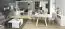 Table de salle à manger Minnea 35, couleur : blanc / chêne - Dimensions : 100 x 100 cm (L x P)