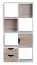 Étagère polyvalente, Couleur : Blanc / Chêne de Sonoma - dimensions : 120 x 60 x 29 cm (h x l x p), avec 2 tiroirs & compartiment de porte