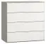 Commode Bellaco 12, couleur : gris / blanc - Dimensions : 92 x 90 x 47 cm (h x l x p)