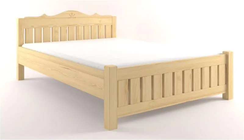 Bois massif Lit Pin 180 x 200 cm Naturel Abbildung