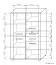 Armoire Aitape 01, couleur : chêne Sonoma foncé / chêne Sonoma clair - Dimensions : 145 x 92 x 40 cm (H x L x P)