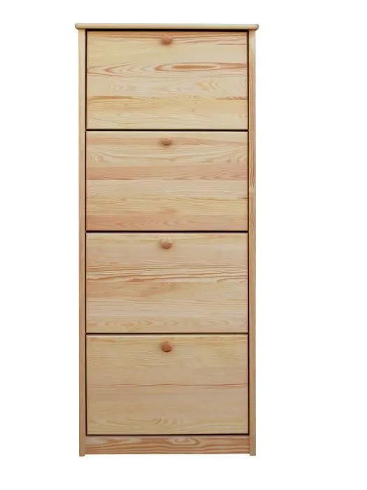 Basculeur de chaussures Pin bois massif, Couleur: Naturel 150x58x30 cm, Armoire à chaussures Commode à chaussures Abbildung