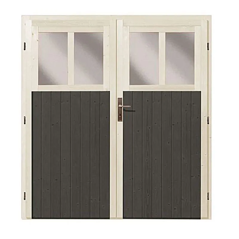 Porte supplémentaire pour abri de jardin incl. toutes les ferrures gris terra