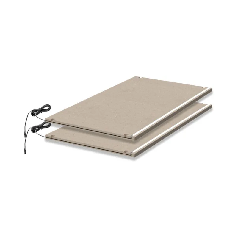 Lot de 2 étagères LED pour penderies Neiafu, couleur : décor textile
