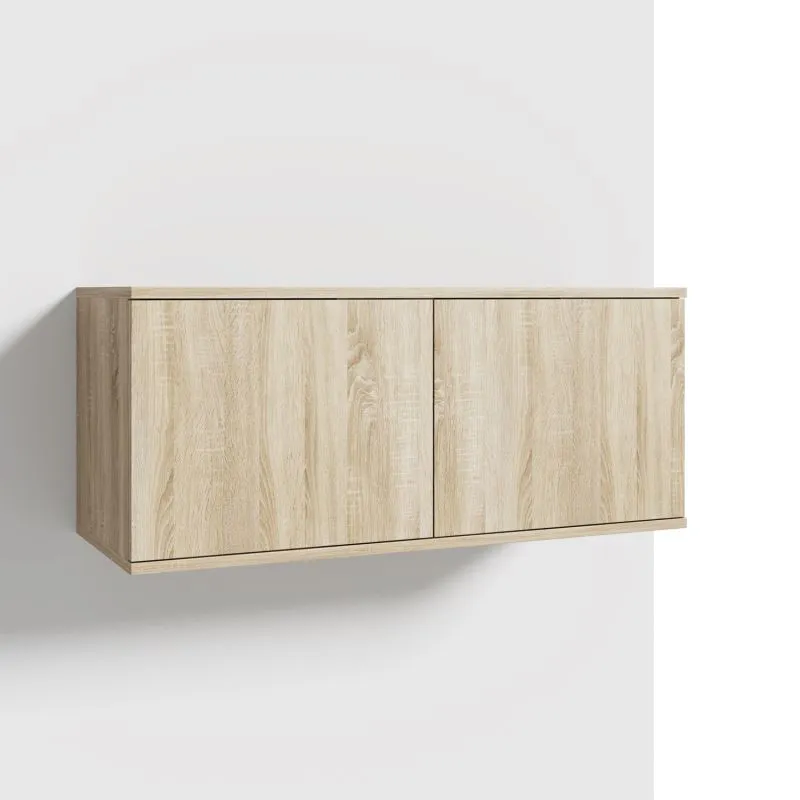 Armoire suspendue pour vestiaire Zapopan 80, Couleur : Chêne de Sonoma, Fonction Push-to-open, Dimensions : 40 x 100 x 40 cm, Deux compartiments, Finition de haute qualité