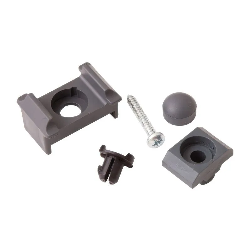 Kit de fixation par points pour poteaux d'angle/de portail, Couleur: anthracite