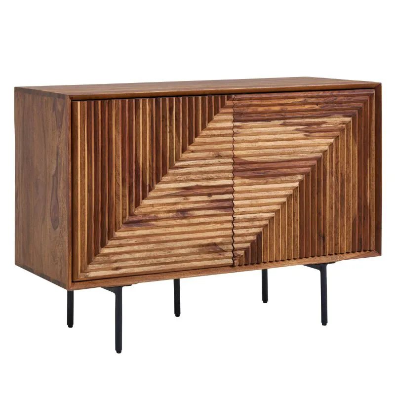 Commode / Buffet, couleur : Sheesham, massif partiel - Dimensions : 71 x 100 x 40 cm (H x L x P)