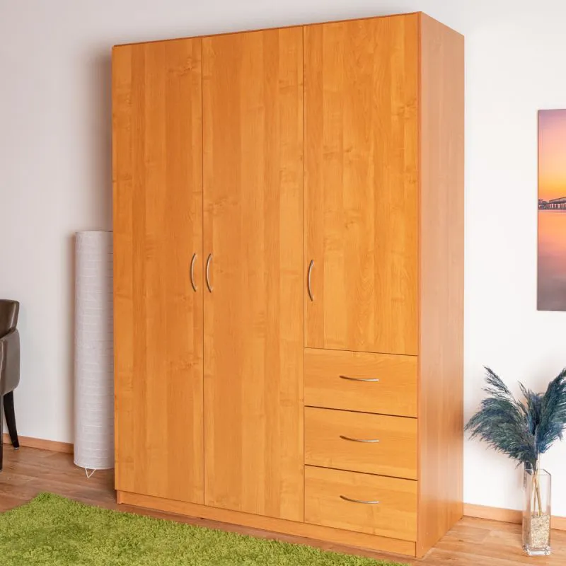 Armoire à portes battantes / armoire Sepatan 13, couleur : aulne - dimensions : 200 x 140 x 58 cm (h x l x p)