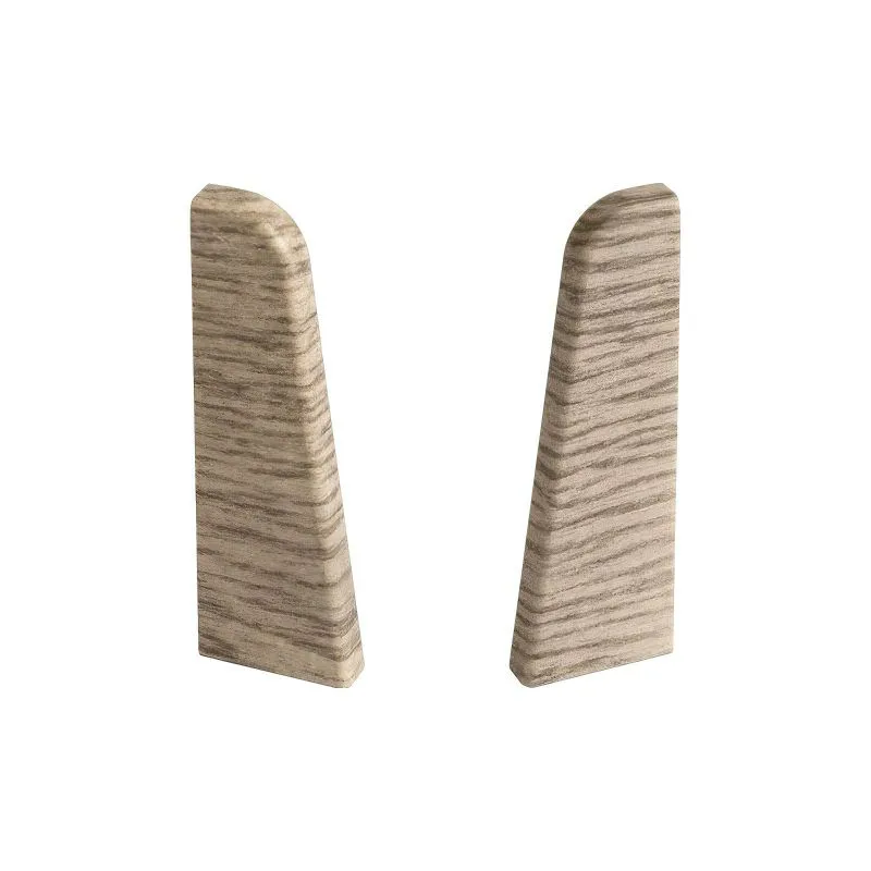 Embouts pour plinthes - Modèle: MONACO Aspect chêne, Dimensions: 60 x 17 mm, Pièces: 2