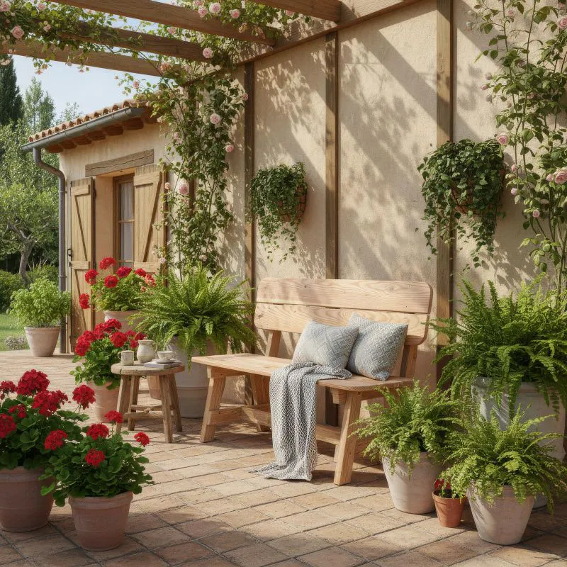 Banc de jardin / en bois massif / mélèze naturel / dimensions : 120 x 55 x 84,5 cm / durable / dossier confortable / rustique / robuste