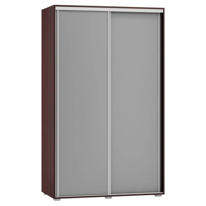 Armoire à portes coulissantes Tabubil 31 | Wenge / Gris | 200 x 120 x 60 cm | Rangement optimisé