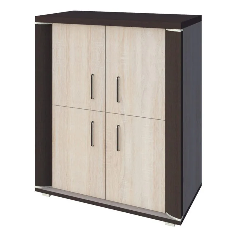Commode Aitape 44 | Sonoma chêne foncé & clair | 105 x 90 x 40 cm | Design moderne et chaleureux
