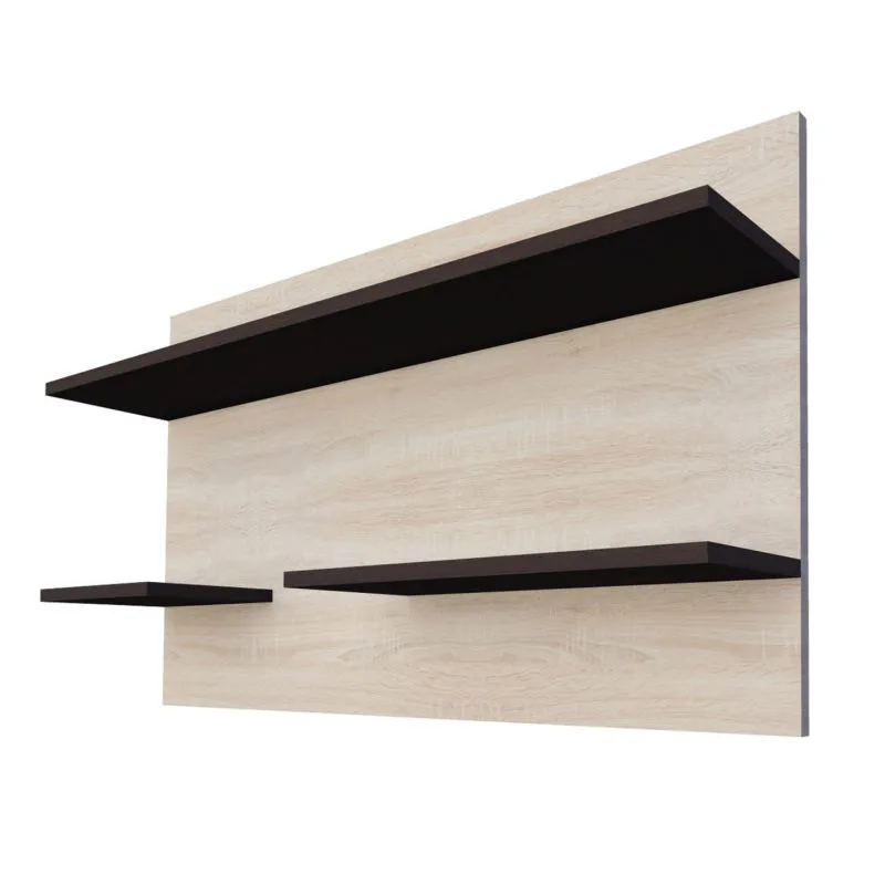 Étagère murale Aitape 02 | Sonoma chêne foncé/clair | 70 x 125 x 22 cm | Design moderne
