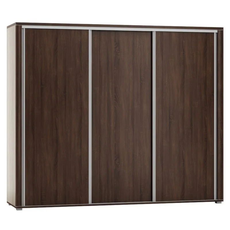 Armoire à portes coulissantes / armoire Aitape 38, couleur : chêne Sonoma foncé - Dimensions : 188 x 200 x 60 cm (H x L x P)