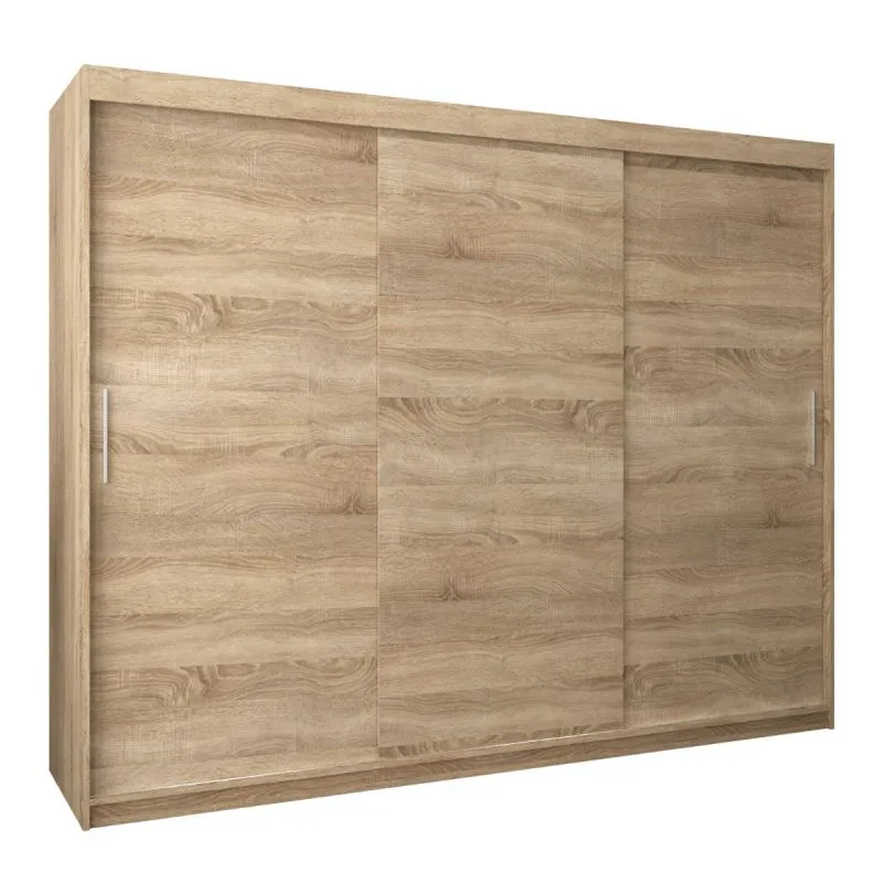 Grande 250 cm de large Armoire avec 10 casiers et 3 portes | Couleur: Chêne Sonoma Abbildung