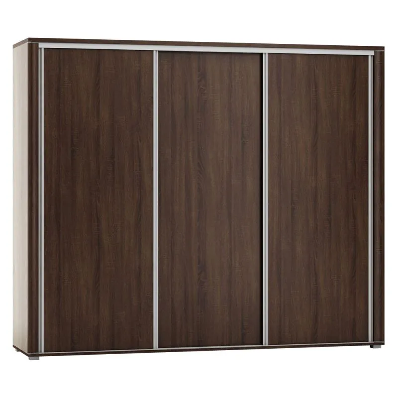 250 cm de large Armoire à portes coulissantes avec 3 portes | 6 casiers | 3 tringles à vêtements | Couleur: Chêne Sonoma Abbildung