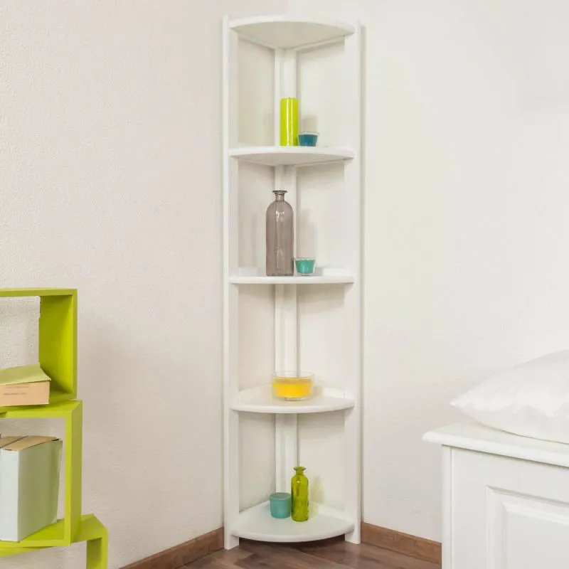 Étagère sur pieds, 40 cm de large, Pin Bois-massif, Couleur: Blanc Abbildung