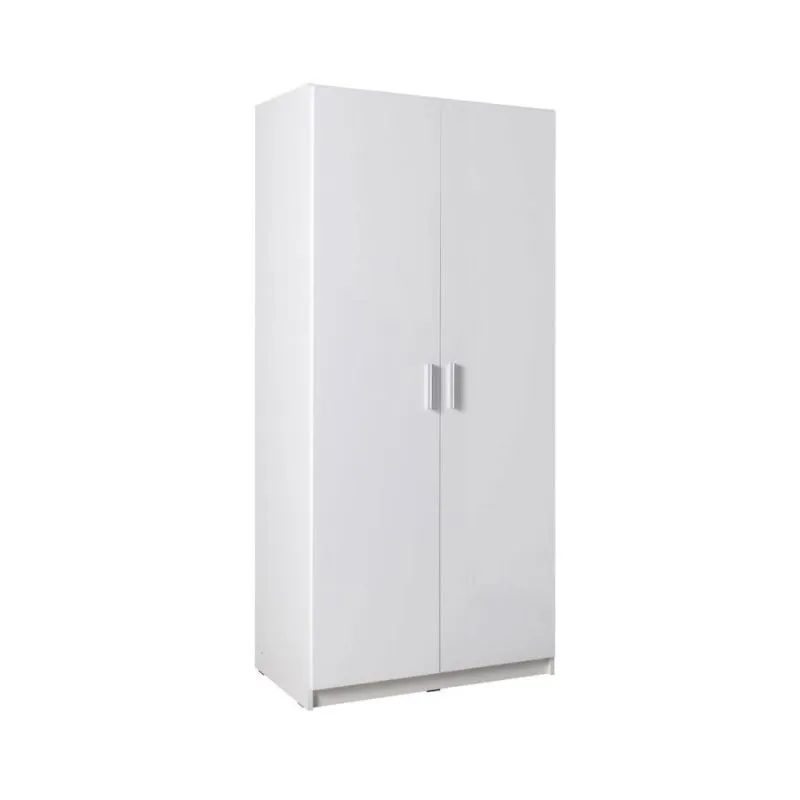 Armoire brillant, Couleur: Blanc / Blanc - Dimensions: 198 x 92 x 54 cm (H x L x P) Abbildung