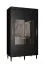 Armoire à portes coulissantes au design moderne Jotunheimen 280, couleur : noir - Dimensions : 208 x 120,5 x 62 cm (H x L x P)