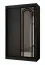 Armoire / Noir mat / 5 compartiments / 2 tringles / Finitions haut de gamme / 120 x 62 x 200 cm / Armoire à portes coulissantes / Porte miroir / Design moderne