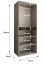 Armoire à portes battantes / Penderie / Blanche / 4 portes battantes / 3 compartiments / Système de fermeture Soft-Close / 1 tringle à vêtements / 80 x 52 x 203 cm / Pour chambre à coucher