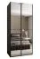 Penderie / Armoire à portes coulissantes / 6 étagères / 6 compartiments / 2 tringles à vêtements / 245,5 x 100 x 64 cm / 2 portes coulissantes / Couleur : Noir / Soft-Close